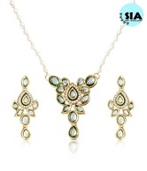 Sia Finely Crafted AD Studded Rasrawa Necklace Set