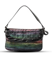 Lavie Glossy Rainbow & Black Quilted Purse