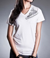 No Ordinary Wear Butterfly Shoe  White  Women's T-Shirt