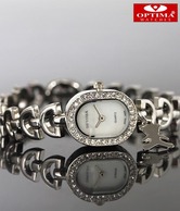Optima Crystal Encrusted Bezel Watch