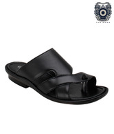 Roony Shiny Black Slippers