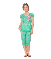 Fort Collins Green Cotton Nightsuit Set