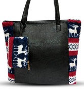 A-Progeny Black & Blue Fusion Handbag