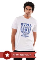 Puma White Cricket Half Sleeves T-Shirt