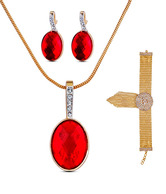 Oleva Fabulous Pendant Set & Golden Bracelet Combo