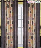 HandloomWala Geometric Design Window Curtain