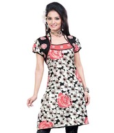 FNF Black-Pink Cotton Printed Kurti