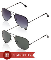 Just Colours Trendy Green & Blue Sunglasses Combo