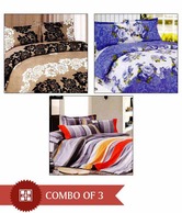 D&Y Set Of 3 Cool & Chic Double Bed Sheets