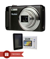 Rollei Powerfles 610 HD 16MP Point & Shoot Camera (Black) + AIMAX NEOSKY Tablet