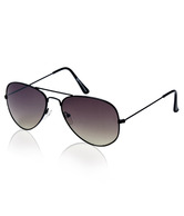 Gansta Black Frame Aviator Sunglasses
