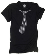 Unisopent Black Check Tie T-Shirt