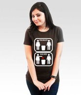 Incynk Brown Graphic Printed  T-Shirt
