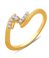 Asmi Diamond Studded Mangnificent Gold Ring
