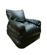 Biggie Foldable Bean Bag Lounger - Black