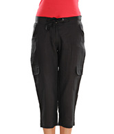 Sportelle Black Linen Capris