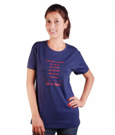 Teemoods Navy Blue 100% Efforts T-Shirt