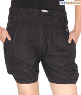 Tee Moods Black Plain Cool Summer Shorts