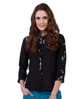 Yepme Black Deer Head Print Top