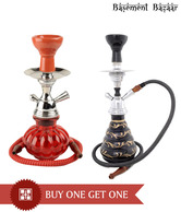 Basement Bazaar Black & Red Hookah Combo - Buy 1 Get 1 Free