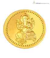 Infinium 24kt 5g 999 Purity ASSAY Certified Ganesh Gold Coin