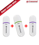 Transcend Jet Flash 330 Pen Drive (8GB+8GB+4GB) Combo of 3
