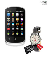 Lemon P2 Mobile with Free Wrist Watch worth Rs.2499 and 8 GB Memory Card worth Rs.599