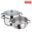 Vinod 20 cm 3 Tire Steamer With Glass Lid