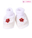 Isabelle White & Red Knitted Booties
