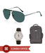 Zion Swanky Sunglasses, Laptop Bag & Watch Combo