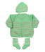 Bunai Light Green Hand Knitted Designer Babyset
