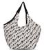 Frolic Black & White Skull Print Hobo Bag