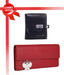 Butterflies Combo Set Of Black Ladies Wallet & Red Clutch