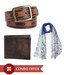 Coal Charming Wallet, Belt & Stole Combo