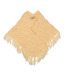 Bunai Beige Hand Knitted Designer Poncho For Kids