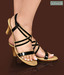 Catwalk Evergreen Black Heel Sandals