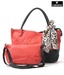 Calvino Red Snake Print Handbag & Sling Bag Set