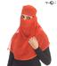 Favola Red Georgette Crystallized Designer Hijab
