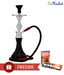 Go Hooked Classic Black Hookah Combo With Free Flavour