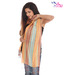 Ilina Chic Sky Blue & Orange Stole