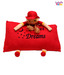 Isabelle Red Sweet Dreams Pillow-(44 cm L)