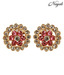 Nayab Chic Floral Design Austrian Diamond Charming Studs