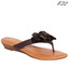 K22 Comfy Dark Brown Floral Corsage Flats