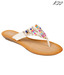 K22 White Beaded Flats