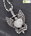 Opaleena Rockstar Silver Chain Pendant