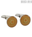Orosilber Orange Spoke Enamel Cufflinks