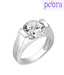 Peora Dazzling CZ Solitaire Unisex Ring