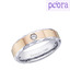 Peora Two Tone Stainless Steel Ring