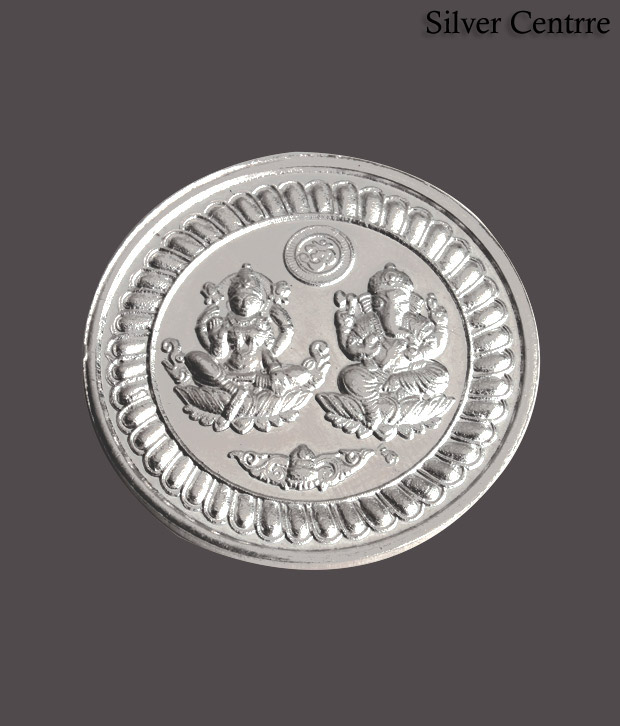 Silver Centrre Shri Lakshmi Ganesha Silver Coin - SC 103