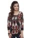Frolic Black Satin Printed Top